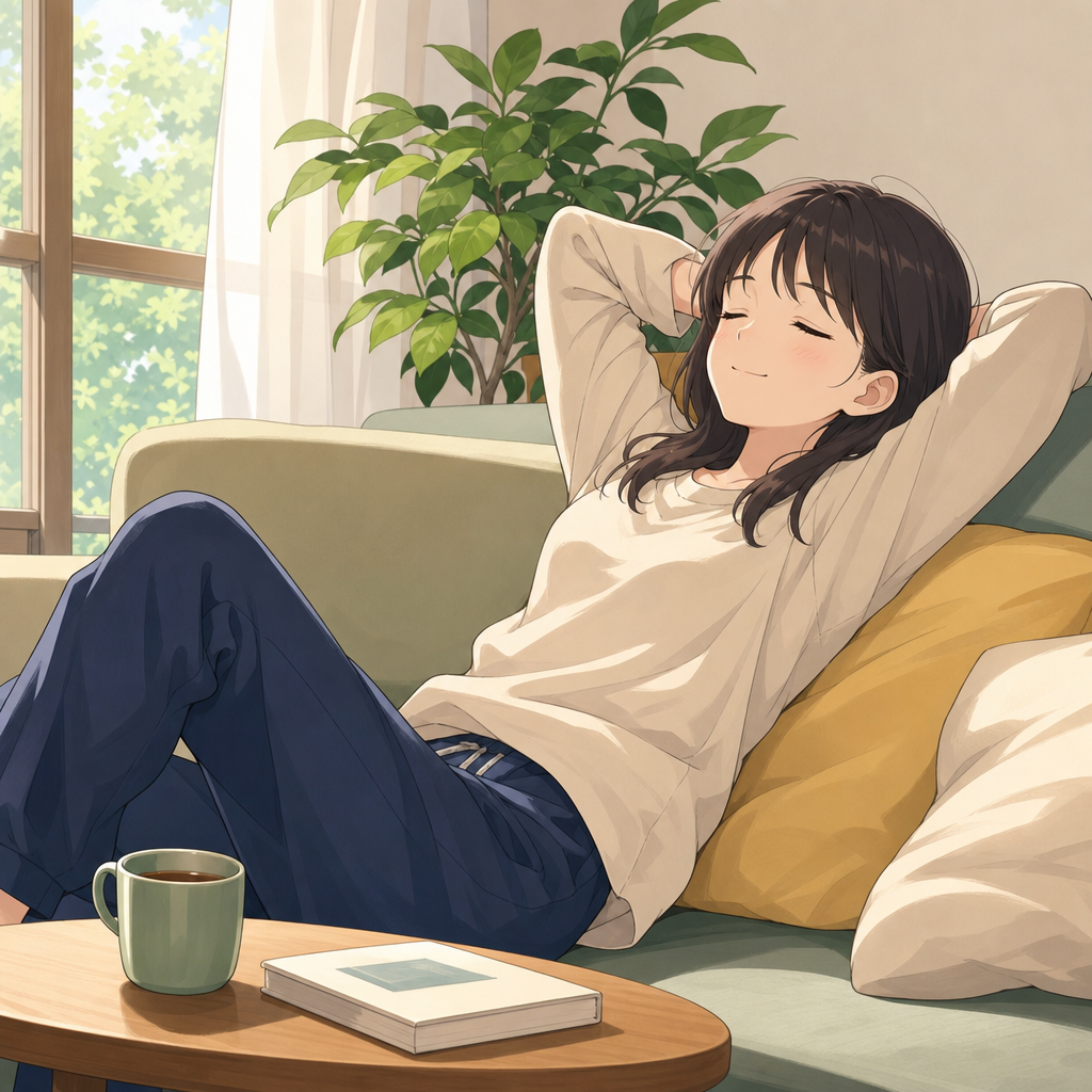 休む
