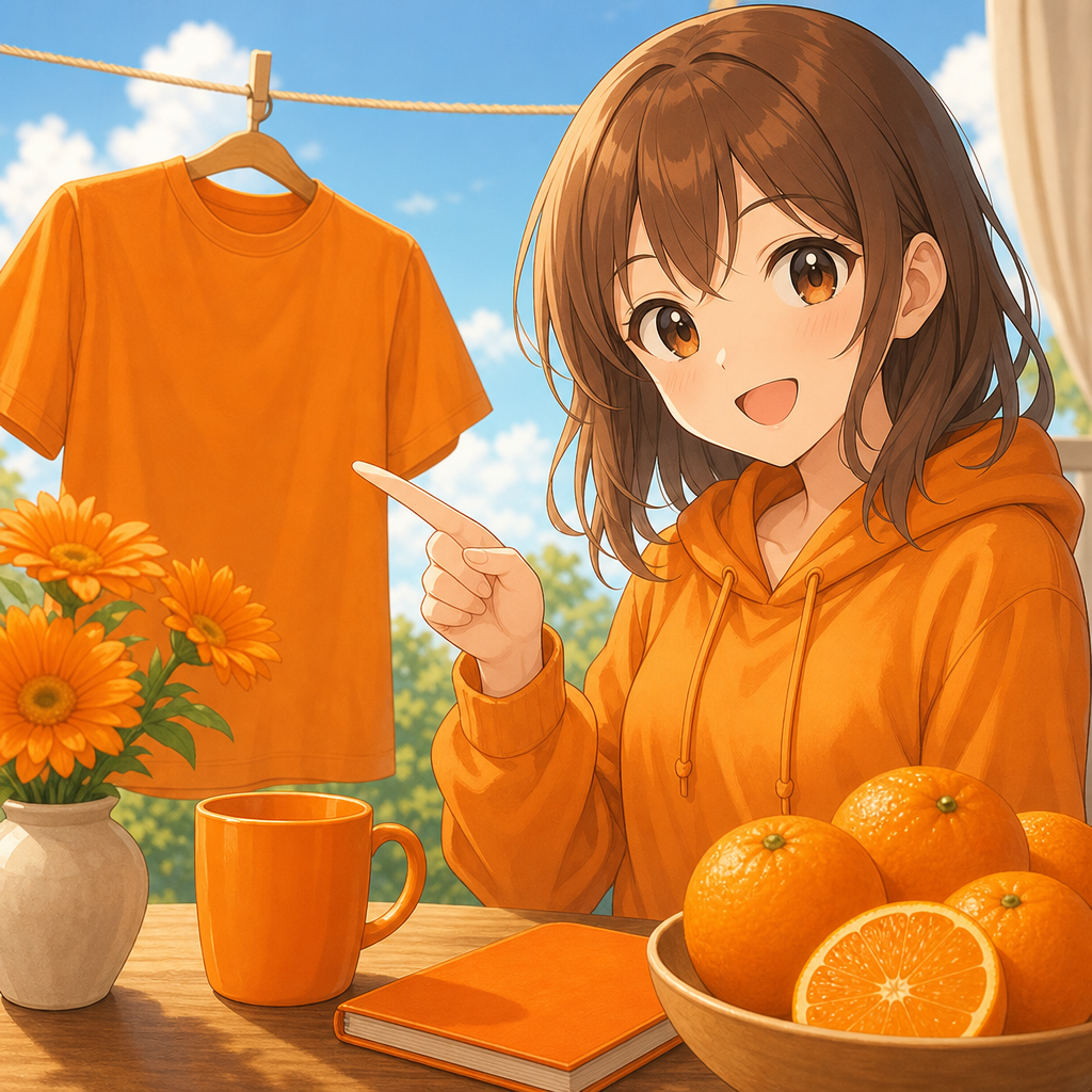 オレンジ色