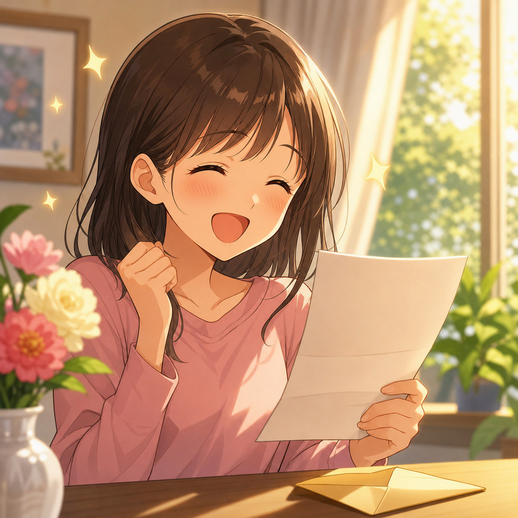 嬉しいことに