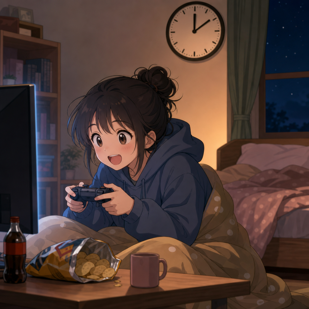 寝忘れる