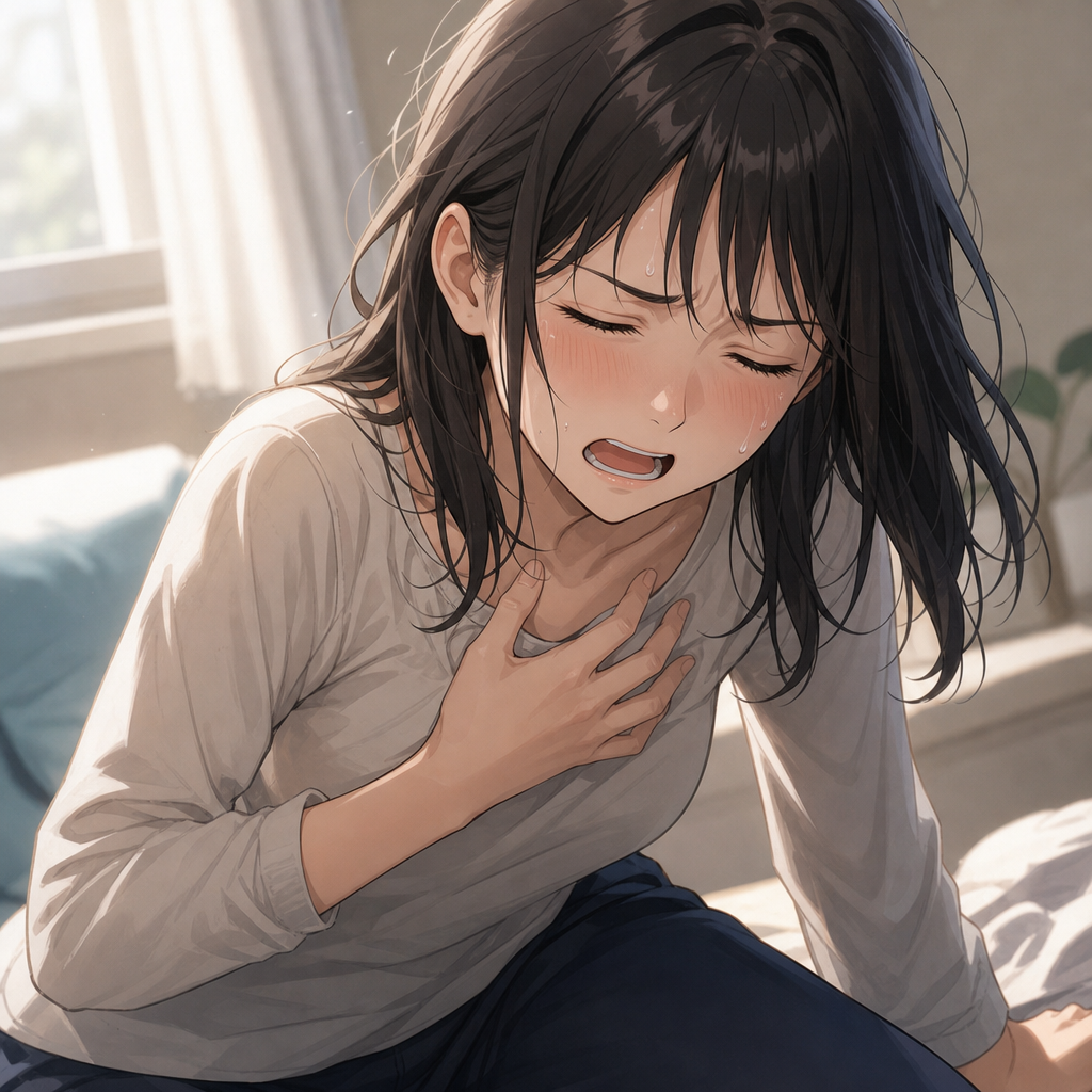 苦しい
