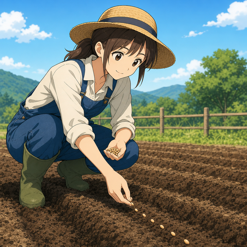 種をまく