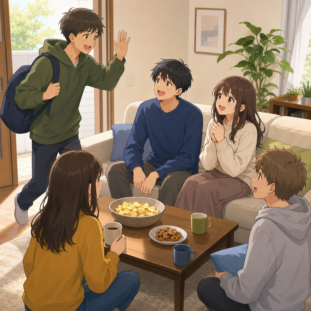 集まる