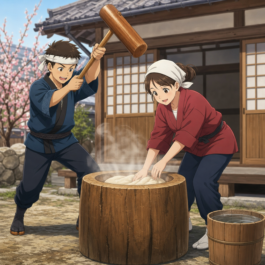 餅っき