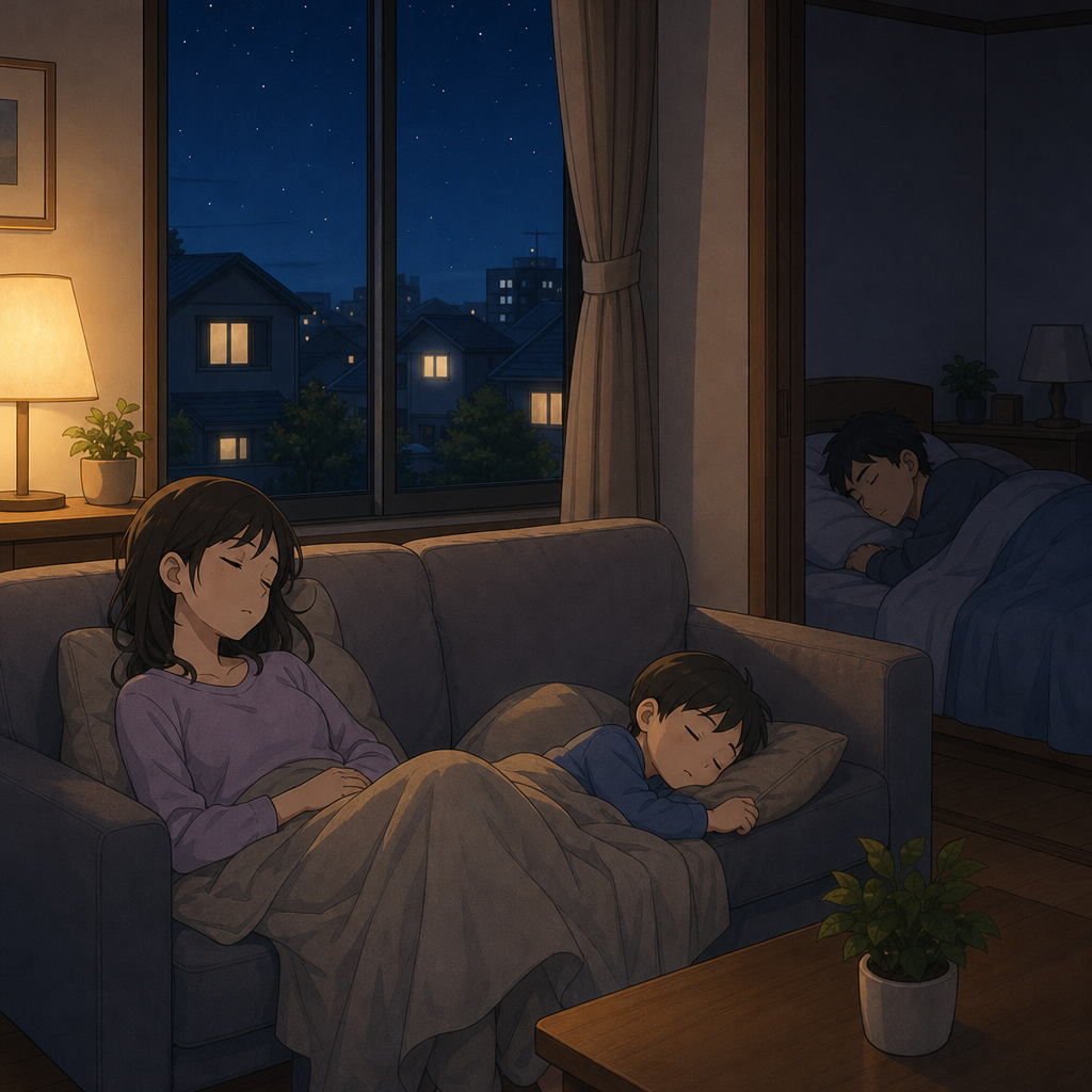 寝静まる