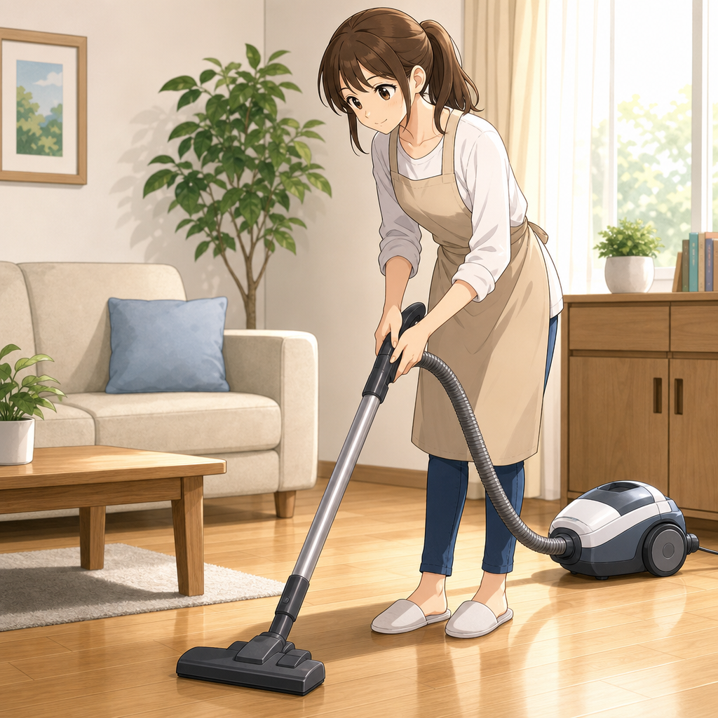 掃除機をかける