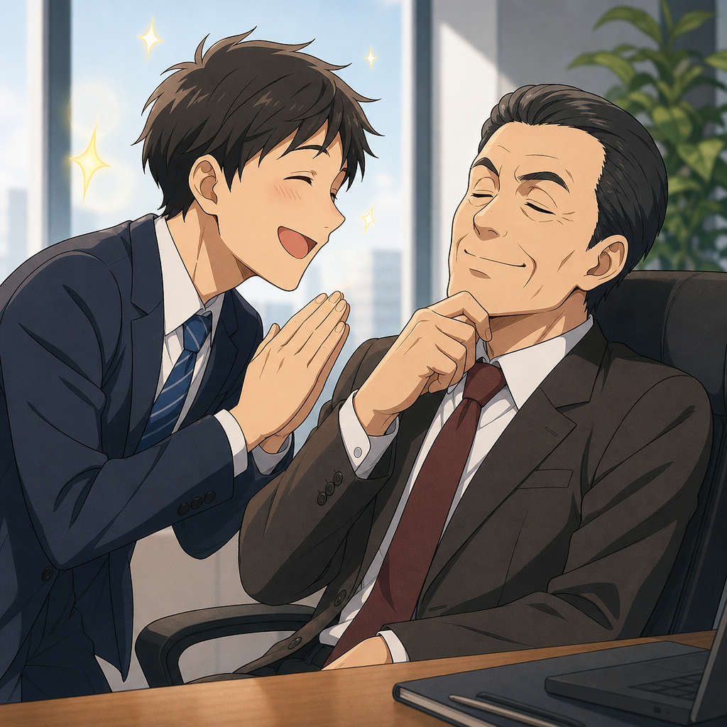 おべっかを使う