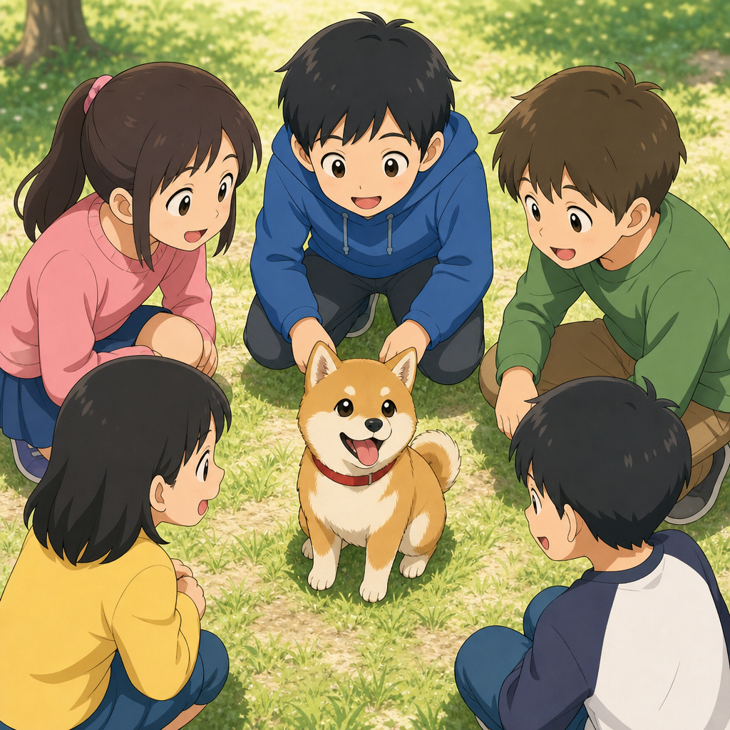 囲む